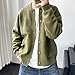 Men's Loose Fit Button Down Sweater Knitted Crew Neck Casual Sweater Cardigan Fashion Long Sleeve Sweaters (Green,Large)