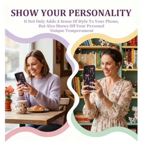 CASBST for Galaxy A15 5G Phone Case, Printed Silicone, Bowknot - image 6