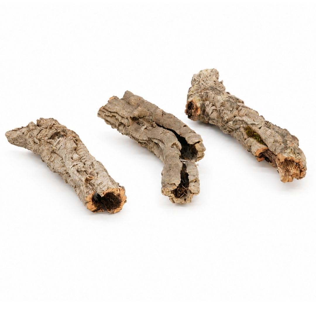 Natural Cork Bark Tubes for Terrariums, Vivariums and Reptile Enclosures, Portuguese Cork Hides, Multiple Sizes and Pack Quantities (20–40 cm, 1 Tube)
