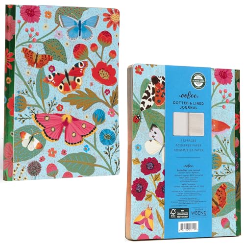 Carnet doré Papillons eeBoo : le cadeau idéal avec couverture rigide et papier mixte