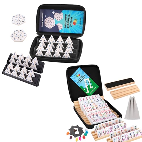 Mexican Train Dominoes Double 15 con 8 Soportes de Madera