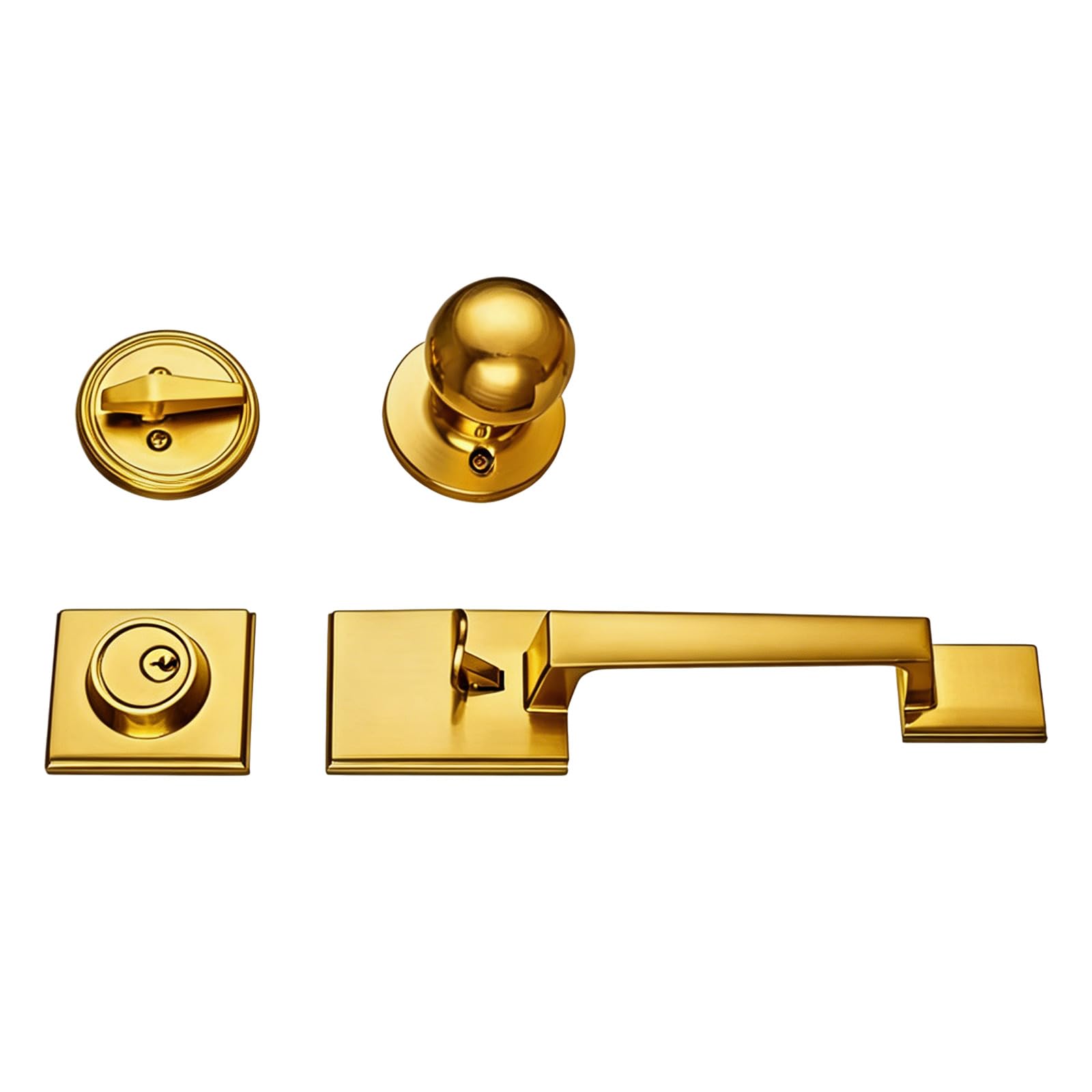 LIUZIKUN Modern Metal Alloy Privacy Door Replacement Front Door Set with Doors Knob for Interior Doors Enduring Metal Alloy Exterior Handle