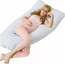 Almofada Travesseiro Gestante Corpo Para Gravida Bem Cheia (Branco)