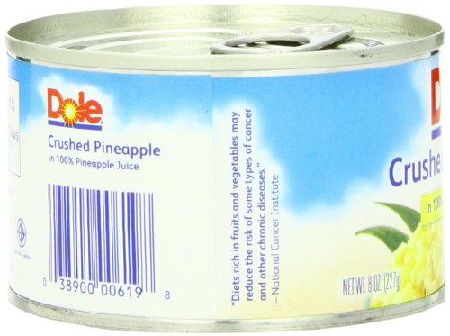 Dole Pineapple Crushed In Juice, 8-Ounce Cans (Pack Of 24) #TOP2