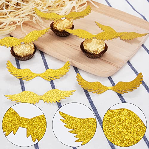 Decorazione di Cioccolato Ali Glitter Dorate