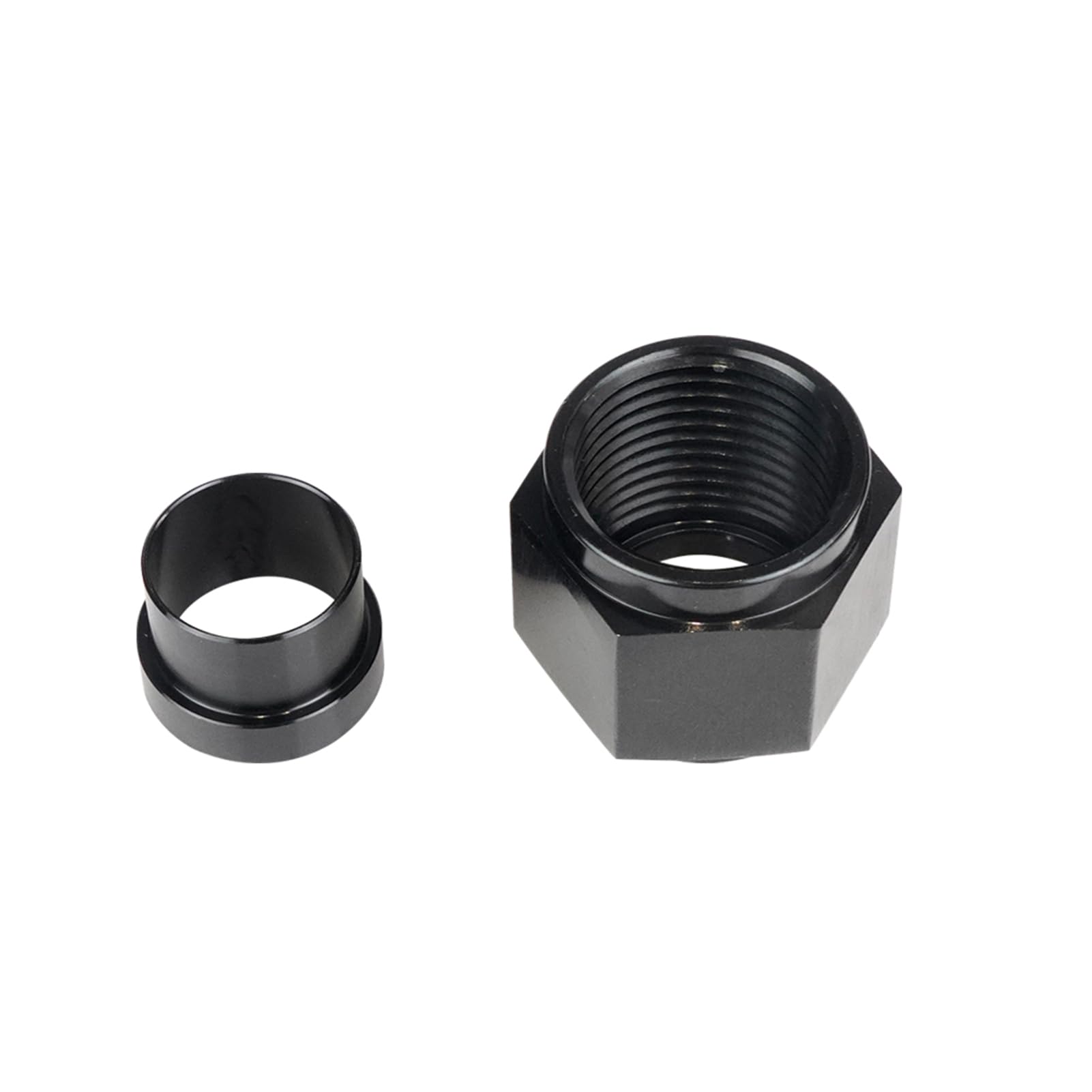 Casing joint,NANZU Aluminum Hardline Fitting, 10 AN Female Tube Nut and Sleeve for 5/8'' OD Aluminum Tubing, 1 Set