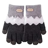 [LEZOOY] 手袋 子供用 キッズグローブ 8-12歳 女の子 男の子 小学生 暖かい 可愛い 保温 防寒 冬のお出かけ用手袋 通学 自転車 雪遊び 男女兼用 グレー ワンサイズ