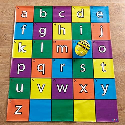 TTS Bee Bot and Blue Bot Alphabet Baby Floor Mat,Super Soft Non-Slip Large ABC Rug for Classroom,Playroom,Easy to Clean,Model: IT00853