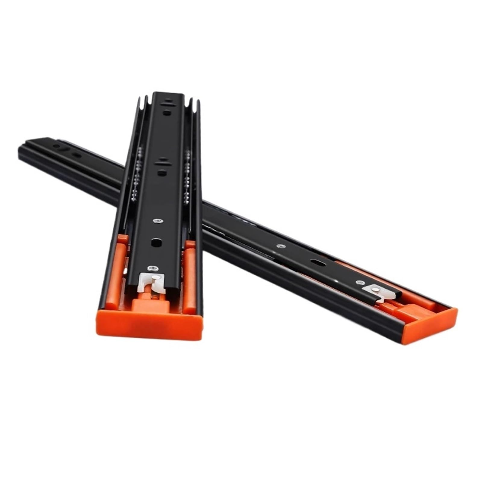 6" - 20" Stainless Steel Drawer Slides Soft Close Track Rail Sliding Three-Section Cabinet Furniture Hardware for Drawer(Cold14 Inchdamping)