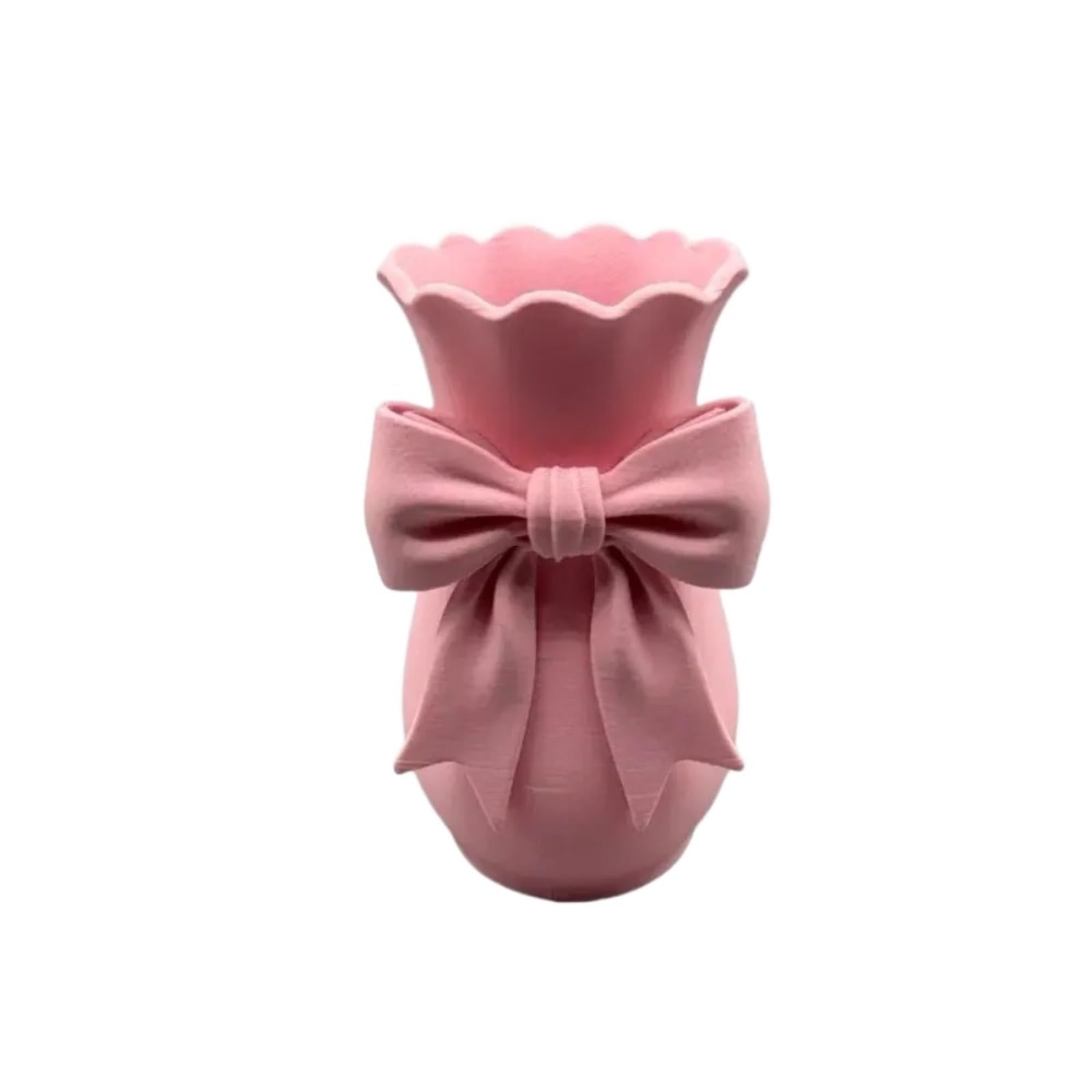 Samlng Pink Flower Holder Bow Flower Vases Arrangement Decorative For Living Room For Centerpiece