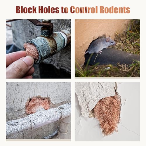 3rd gen copper mesh rodent control kit 100 pure copper wool for slugs snail pest bird mice rat control 2 rolls mesh roll wrap wire with scissors
