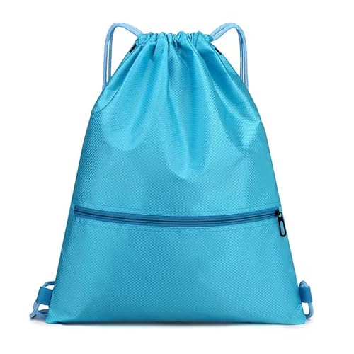 Newmoon Waterproof Drawstring Gym Backpack Bag For Men & Women, Sport Gym Sack Mini Travel Daypack (Lake Blue) #TOP5