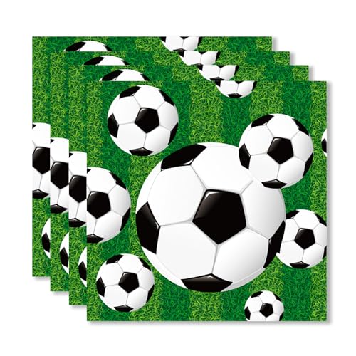 ParPix 20 Stück Fussball Geburtstag Servietten, 33x33cm Fußball Deko Geburtstag Papierservietten, Fußball Servietten Kindergeburtstag, Mottopartys Fußball Party Deko Servietten für Jungen und Kinder ParPix 20 Stück Fussball Geburtstag Servietten, 33x33cm Fußball Deko Geburtstag Papierservietten, Fußball Servietten Kindergeburtstag, Mottopartys Fußball Party Deko Servietten für Jungen und Kinder