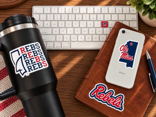 Image of Ole Miss Merch Stickers & Decals Gift Set Phone Car Decals (14 Pcs)
