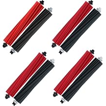 4-Pack Dual Main Brush Replacement for Roborock S8, S8+, S8 Pro Ultra, Q8 Max, Q8 Max+, Q5 Max+, Q5 Pro, Q5 Pro+ Robot Vacuum Cleaner, Rubber Roller Brush Kit