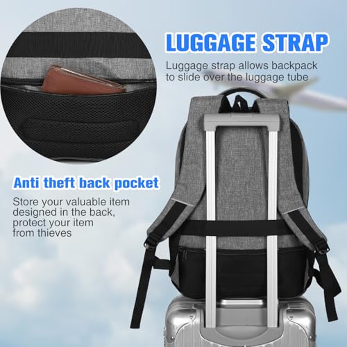 Image of Paude Backpack for Women and Men,School College Backpack 15.6 inch Laptop bookbag with USB Port for High School Student