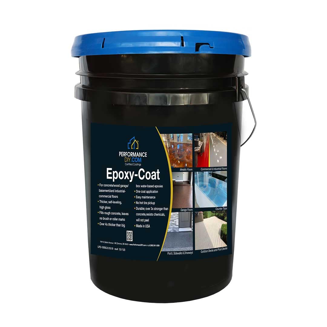 PerformanceDIY Better Full Kit Epoxy Floor Coating- Dark Gray Base with Gray Blend 14 flakes- Medium Flake Coverage Covers 500 sq. ft.-For GarageBasementPatioCommercial FloorsConcrete-Non-Tox product thumbnail 2