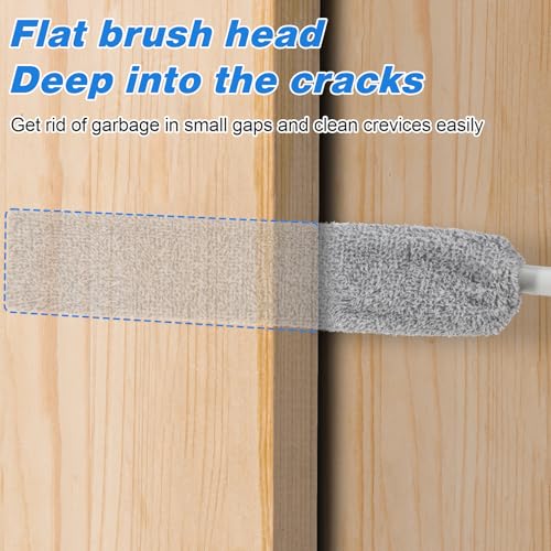Image of 6 PCS Dusters Replacement Cloth Retractable Gap Dust Cleaner Cloths Microfiber Duster Brush Replacement Cloths Reusable Hand Duster Microfiber Retractable for Sofa Appliance Under Refrigerator