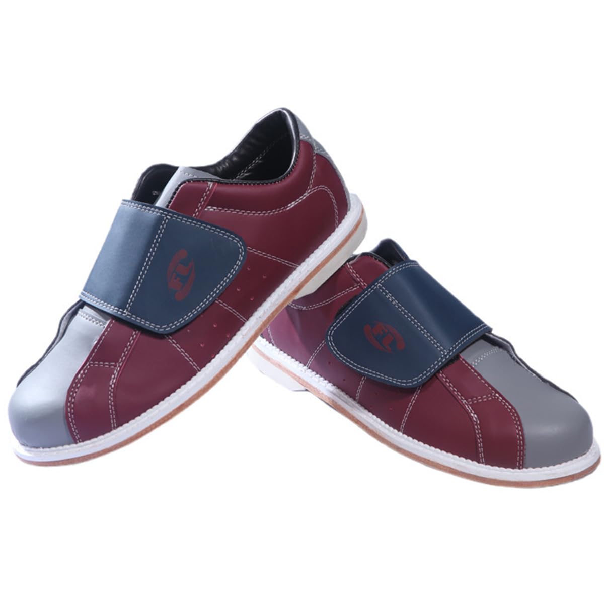 Herren Bowlingschuhe Leichtes Leder bequemer Bowlingschuhe Nicht rutscher Mikrofaser Sohle Bowlingschuhes für Rechts