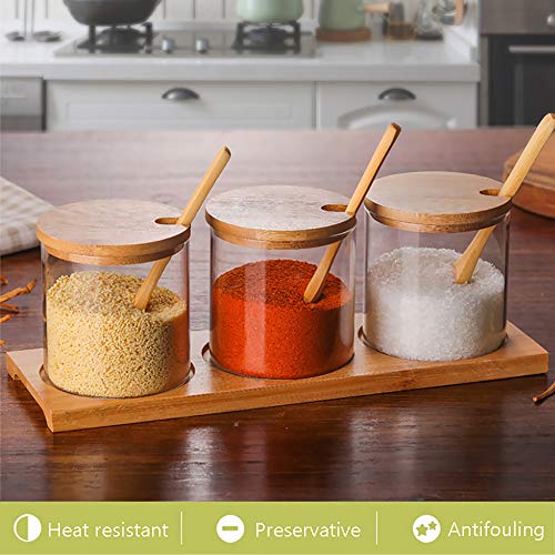 Fantesticryan 8541938237 3 Pcs Stylish Simple Condiment Canisters Pots Set thumb #6