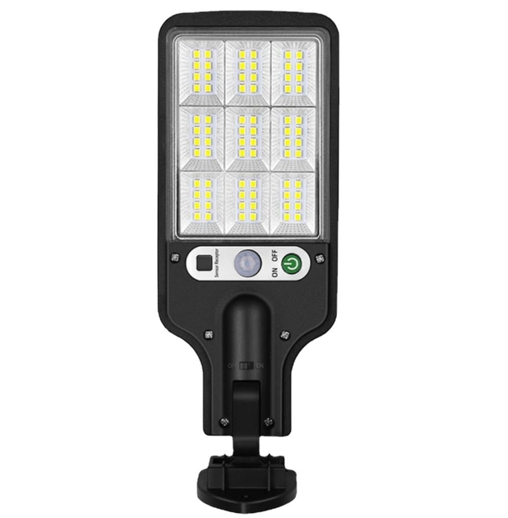 LED Solar Light Outdoor Garden PIR Motion Sensor 3 Modes Lamp Security Street Lamp Wall Yard (without remote,E)