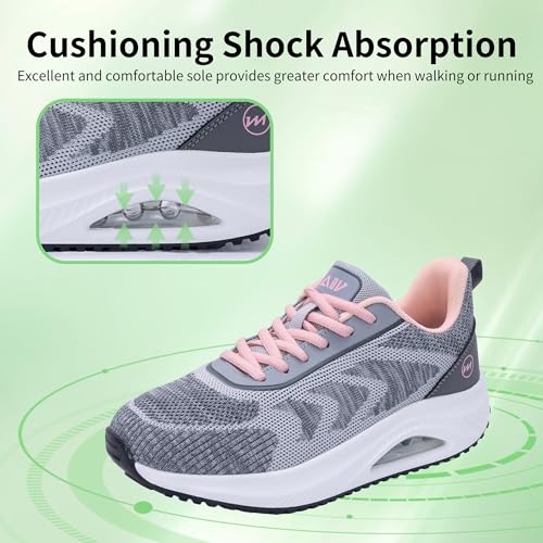 Image of Gyeice Women's Walking Shoes Arch Support Orthotic Breathable Tennis Sneakers for Plantar Fasciitis Pain Relief US 5.5-11