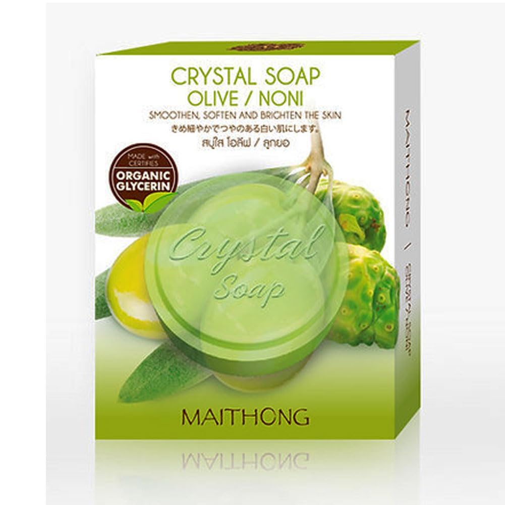 Maithong Crystal Soap (Olive/Noni) 70 Gram.