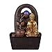 Produktbild Zen'Light - Zimmerbrunnen Buddha Bhava - Zen-Dekor, Ideal fur Meditation & Entspannung - Tischbrunnen mit geschlossenem Kreislauf - Farbwechselnde LED-Beleuchtung, Wasser fließt auf 3 Ebenen - H26cm