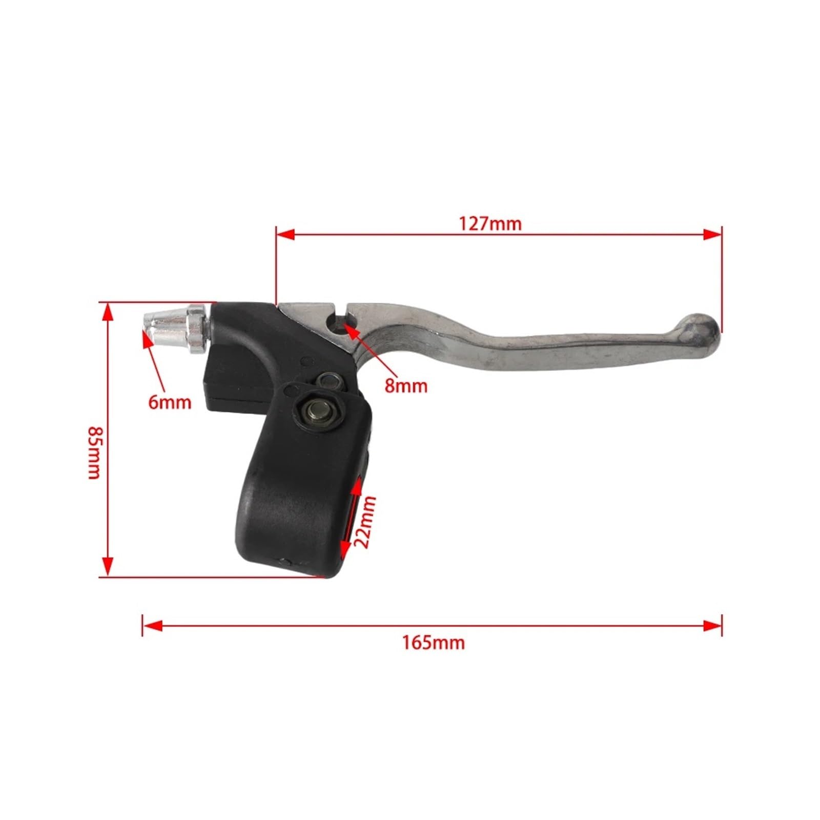 Leviers de Frein Levier de Frein pour Moto 7/8 Pouce (22 mm) Compatible avec Les Moteurs 2 Temps 47cc et 49 pour Mini-Motos Tout-Terrain(Left)