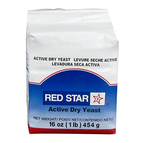 TableTop King Lesaffre Red Star Bakers Active Dry Yeast 1 lb. Vacuum Pack - 20/Case