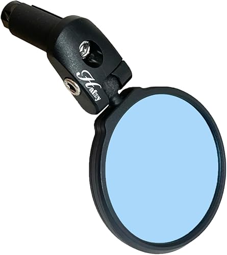 Hafny Espejo de bicicleta con extremo de barra, HD, resistente a explosiones, espejo de cristal, HF-MR090, HF-M951-FR03, HF-M952-FR03 (vidrio azul disponible en Yaxa Mexico
