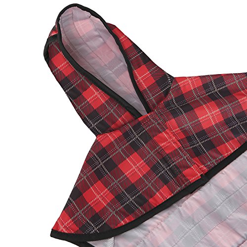 image for HDE Dog Raincoat Jacket Reflective Adjustable Hooded Pet Poncho Rain C