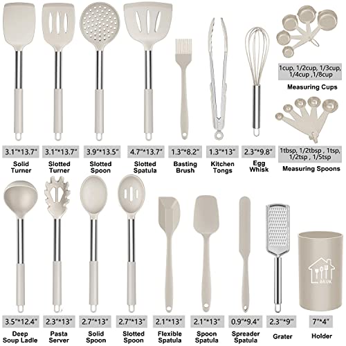 Silicone Cooking Utensil Set,Kitchen Utensils 26 Pcs Cooking Utensils Set,Non-Stick Heat Resistant Silicone,Cookware With Stainless Steel Handle #TOP1