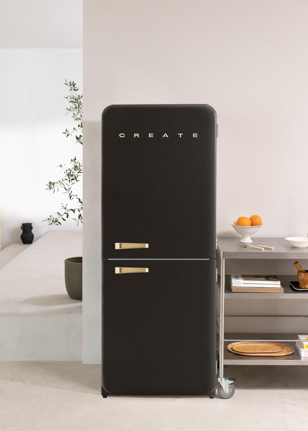 Refrigeratore Combi 185L Gold/Black No Frost - Dettaglio