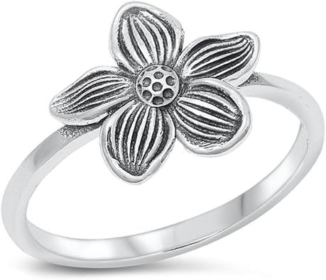 CloseoutWarehouse Sterling Silver Narcissus Flower Ring