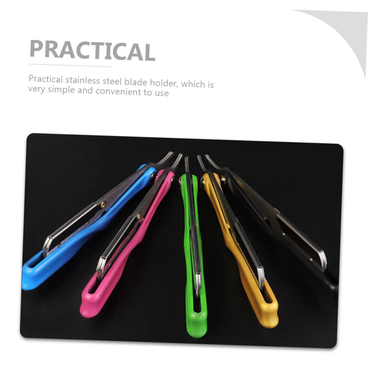 Healeved 5pezzi Porta Rasoio Inossidabile Con Design Creativo Supporto Per Lamette Da Barba Per Uso Domestico e Viaggi Manico Resistente e Leggero Per Regali Familiari e Amici