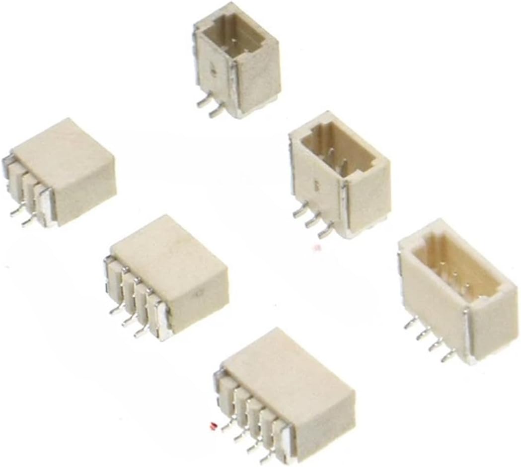 20pcs SH1.0 JST1.25 ZH1.5 PH2.0 XH2.54 mm Male Pin Header Socket Dip/Right Angle RA SMD SMT 2/3/4/5/6/7/8/9/10/12P Wafer(Vertical SMD,JST1.25MM_2P)