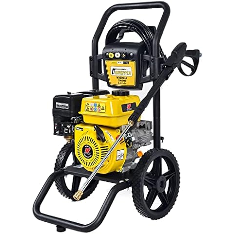 ✦ Benzin Hochdruckreiniger 3000 PSI ✦ 196ccm Benzinmotorbetriebener Tragbarer Reiniger W3000HA ✦ Premium Leistung & Qualität Auto- & Terrassenreiniger Cover