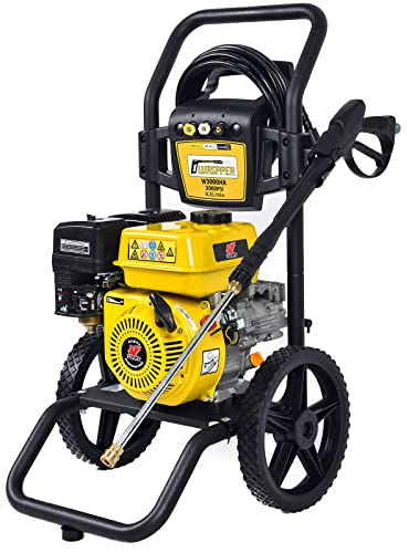 ✦ Hidrolimpiadora de Motor de Gasolina 3000 PSI ✦ 196cc con Potencia de Alta presión Jet Hidrolimpiadora Profesional W3000HA portátil Limpiadora para Autos y Patios