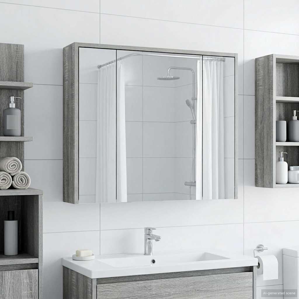 Espejo de baño gris Sonoma 73,5 x 16 x 62,5 cm