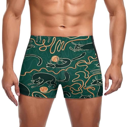 Swim briefs homme boxer de bain et short de natation bleu marine