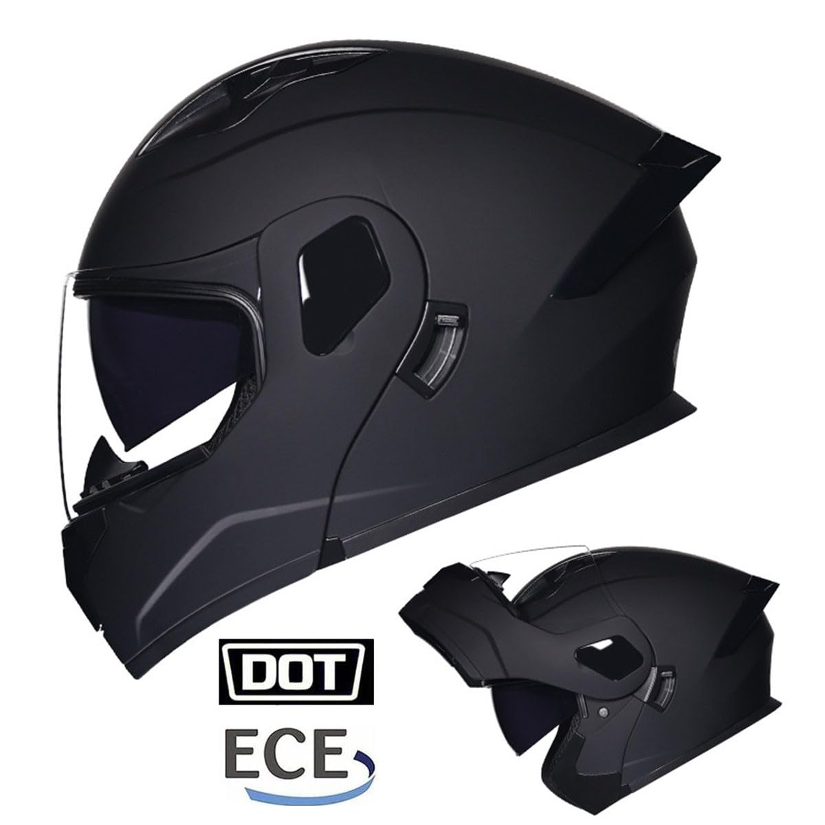 Motorradhelm Klapphelm Rollerhelm ECEDOT Zertifiziert Integralhelme Motorrad Schutzhelm Mit Doppelvisier Modulare Helm Flip Vollvisierhelm Für Erwachsene Frauen Männer