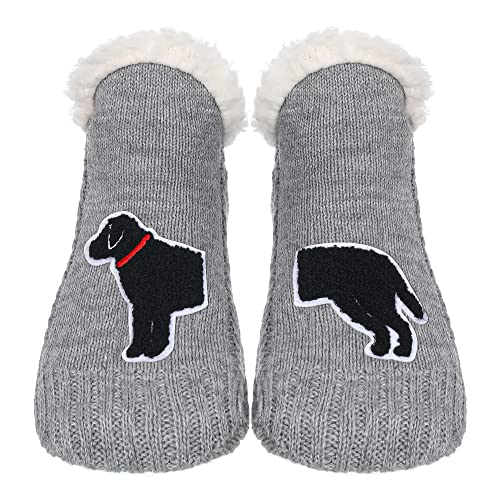 Image of ZYZX Cute Dog Slipper Socks for Women with Grips,Fuzzy Socks Indoor