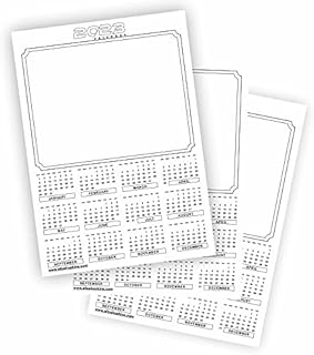 (Pack Of 50) Blank Calendar 2023 Mini A4 Sheets Planner Organizer January To December Ideal Home Offices Workplace Students Academic Place Classroom Business Events White Black Calendars