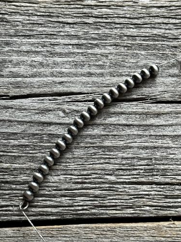 925 Sterling Silver Seamless Navajo Style Pearls Loose Beads (Pack of 20)2