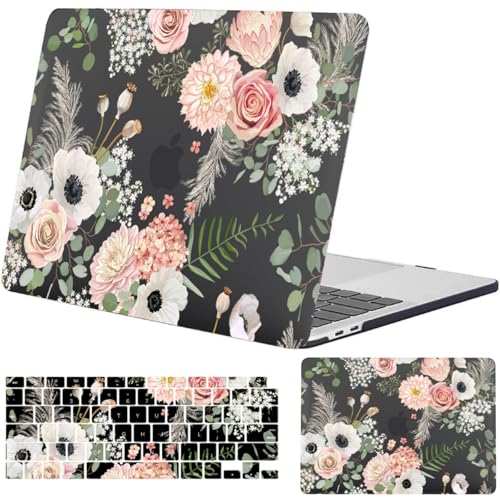 Coque MacBook Air 13 Pouces A1466 Protection Clavier Plastique Case Rigide Jardin Rose