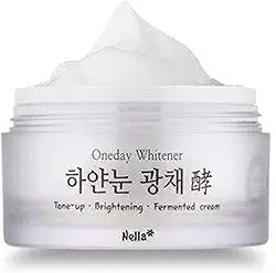 Nella Creme clareador e clareador, ingredientes naturais fermentados, beleza coreana, 50 ml