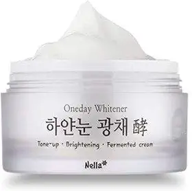 Nella Creme clareador e clareador, ingredientes naturais fermentados, beleza coreana, 50 ml