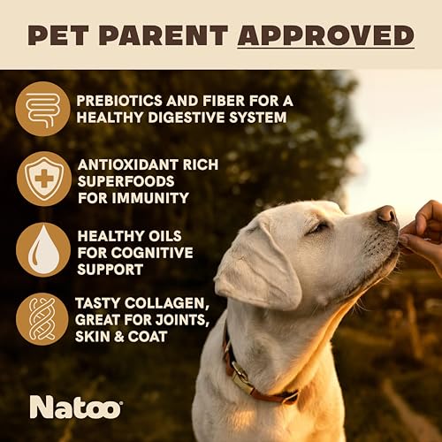 Image of NATOO Natural Dog Biscuits for Small Dogs, Grain-Free Peanut Butter