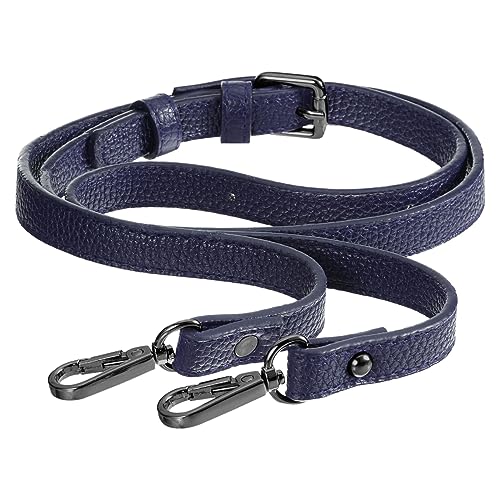 Image of uxcell Purse Strap, Crossbody Strap Leather Adjustable Replacement Shoulder Strap for Women's Crossbody Handbags Bag, 0.6 inch Wide, 41-51 inch Long (Blue)
